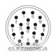 Conector circular 17 pinos fêmea M23 Hummel completo
