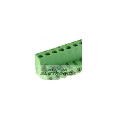 Conector AKZ950 08 vias 90º 5.08mm borne