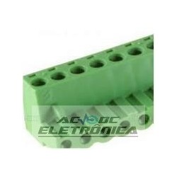 Conector AKZ950 09 vias 90º 5.08mm borne
