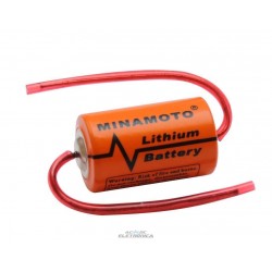 Bateria 3,6v 1/2AA 1200mAh lithium ER14250 C/fio - 14x25mm