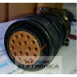 Conector circular Mil 17 pinos femea plug MS3106 completo