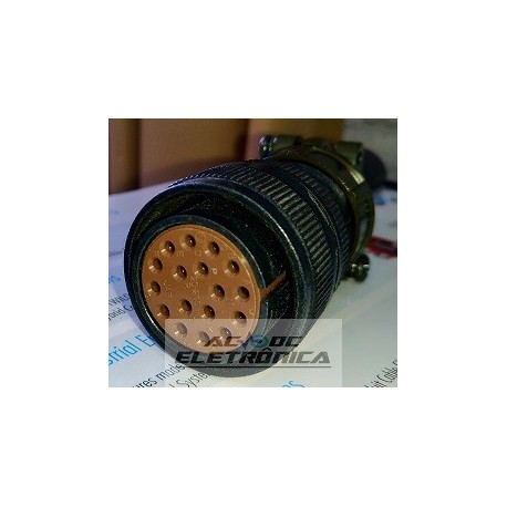 Conector circular Mil 17 pinos femea plug MS3106 completo