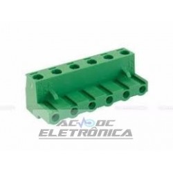 Conector AKZ960 06 vias 90º 7.62mm borne