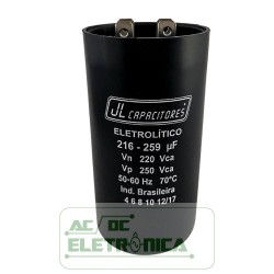 Capacitor de partida 216uF-259uF x 220Vac 50/60hz