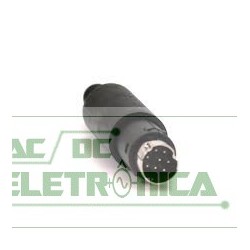 Conector 8 vias macho mini DIN circular ( plug mini din 8 vias macho)