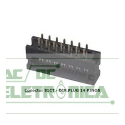 Conector IDCT 14 vias 180º DIP