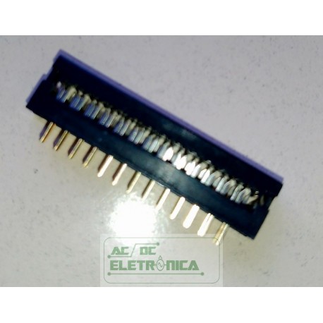 Conector IDCT 34 vias 180º DIP