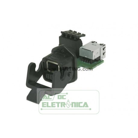 Conector adaptador modular RJ45 hibrido - PN 09452251300 - Harting