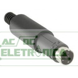 Conector 6 vias macho mini DIN circular ( plug mini din 6 vias macho)