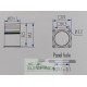 Conector circular painel macho 6 pinos 180º M23 4x3,2mm - 7.601.000.000