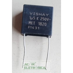 Capacitor poliester MKT 1,5uf x 250VAC - 155 250v~