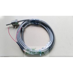 Sensor PT100 6mmx20mm 3 fios rosca 1/2´´ cabo mola 3MT