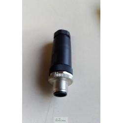 Conector circular 5 vias M12 macho 180 cabo SACC-M12MS-5CON-PG9-M