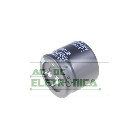 Capacitor eletrolitico 220uf 450v 105ºC 26x35mm snap