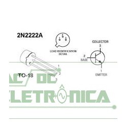 Transistor 2N2222A Metalico