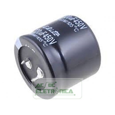 Capacitor eletrolitico 180uf x 450v 85º 30x30mm snap