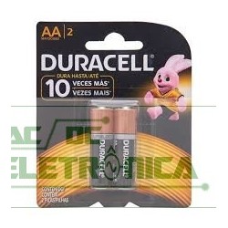 Pilha 1.5V AA Alcalina 15x50mm Duracell C/2