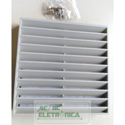 Grelha p/ventilador com filtro 115x115x28mm plástico