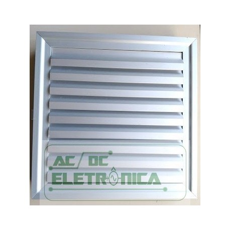 Grelha p/ventilador com filtro 185x185x29mmm alumínio