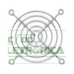 Grade p/ ventilador 80x80mm metal cromado