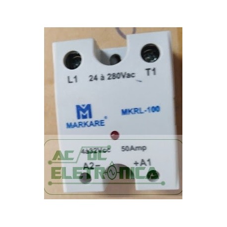 Relé de estado sólido 50A 24~280Vac 4/32VDC MKRL-100