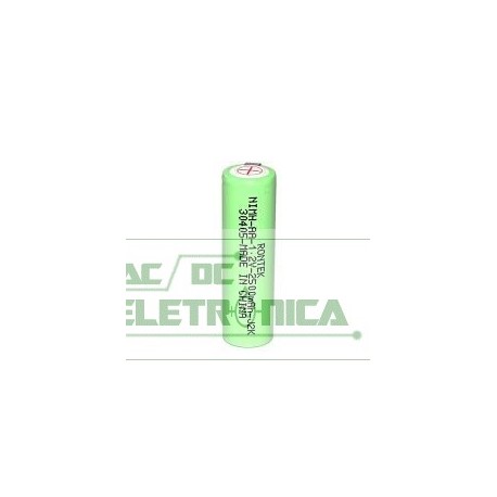 Bateria recarregavel 1,2V 2500mAh AA c/terminal Ni-MH C/2 pç