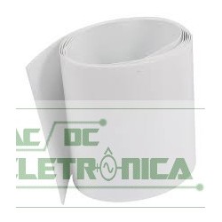 Tubo termo retratil PVC 210mm(chato) diametro 133,5mm branco(1 metro)