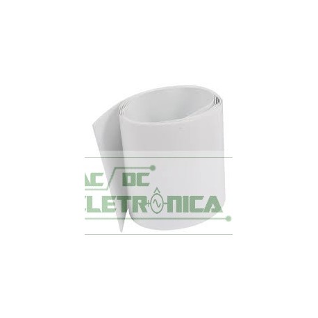 Tubo termo retratil PVC 210mm(chato) diametro 133,5mm branco(1 metro)