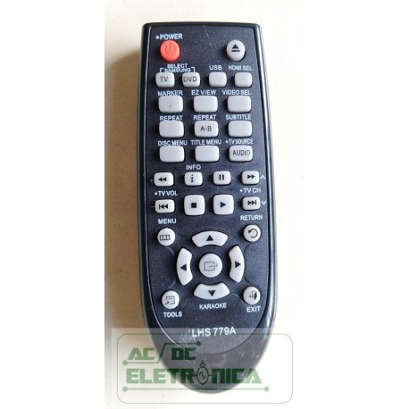 Controle DVD Samsung C550k - LHS779A