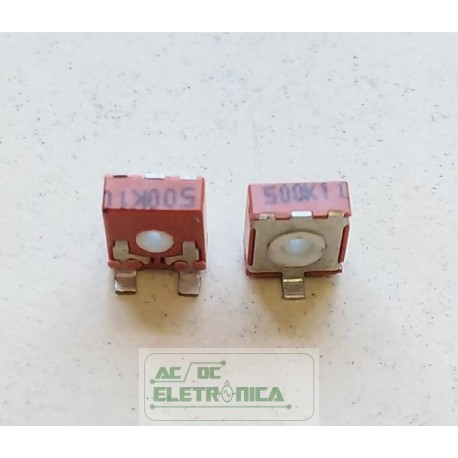 Trimpot 500K smd carvão vertical 6mm