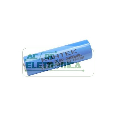 Bateria 3,6v AA 2400mAh lithium ER14505 - 14,5x50,5mm