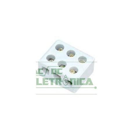 Conector porcelana 3 polos 30A 600v fio 10mm²(Sindal)