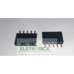 Conector MCS1 header pci femea 1x5 vias