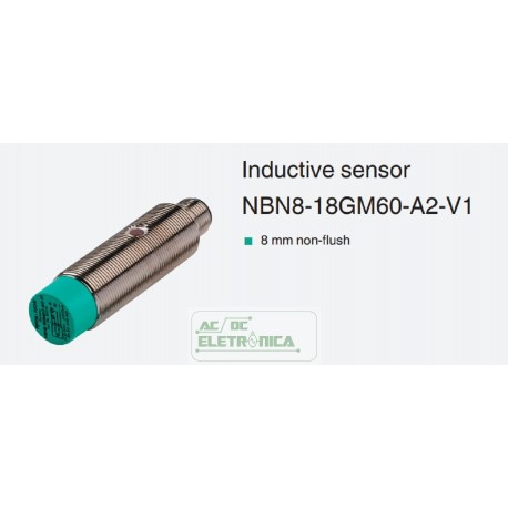 Sensor indutivo tubular 8mm 2 fios - NBN8-18GM60-A2-V1 PEPPERL+FUCHS