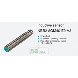 Sensor indutivo tubular 2mm 3 fios conector - NBB2-8GM40-E2-V3 PEPPERL+FUCHS