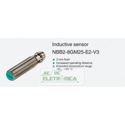 Sensor indutivo tubular 2mm 3 fios conector - NBB2-8GM25-E2-V3 PEPPERL+FUCHS