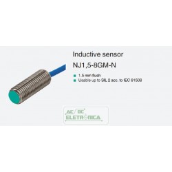 Sensor indutivo tubular 1,5mm 2 fios conector - NJ1,5-8GM-N PEPPERL+FUCHS