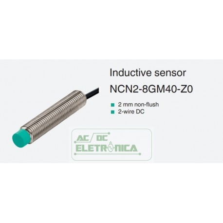 Sensor indutivo tubular 2mm 2 fios - NCN2-8GM40-Z0 PEPPERL+FUCHS