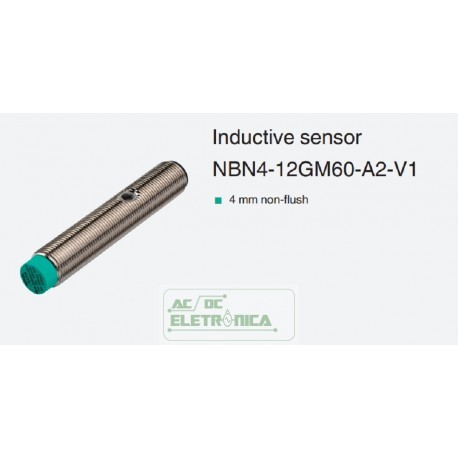 Sensor indutivo tubular 2mm 4 pinos conector - NBB2-12GM60-A2-V1 PEPPERL+FUCHS