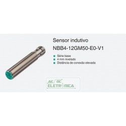 Sensor indutivo tubular 4mm 3 vias - NBB4-12GM50-E0-V1 PEPPERL+FUCHS