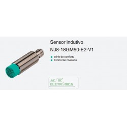 Sensor indutivo tubular 8mm 2 fios - NJ8-18GM50-E2-V1 PEPPERL+FUCHS