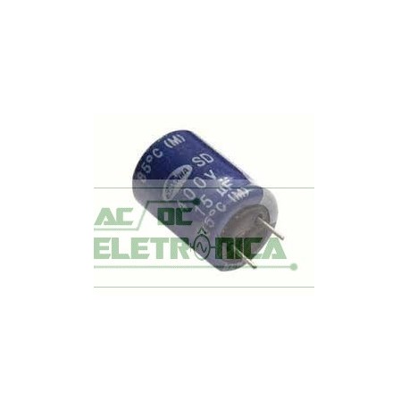 Capacitor eletrolitico 15uf x 400v 105º pino curto