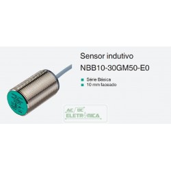 Sensor indutivo tubular 10mm 3 fios - NBB10-30GM50-E0 PEPPERL+FUCHS