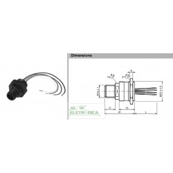 Conector circular painel macho 4 pinos M12 - V1-M20-80