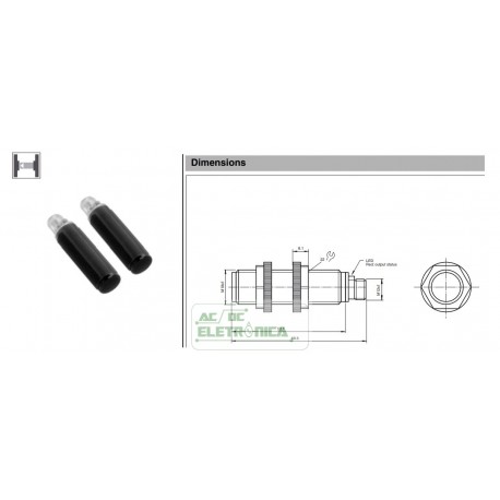 Sensor óptico emissor M18 4 vias conector - CP18EDXC PEPPERL+FUCHS