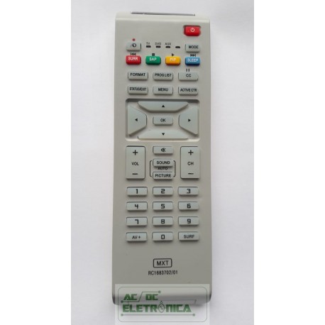 Controle TV LCD Philips Flat RC1683702/01 - C0769