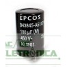 Capacitor eletrolitico 100uf x 450v 85º - snap 35x23mm