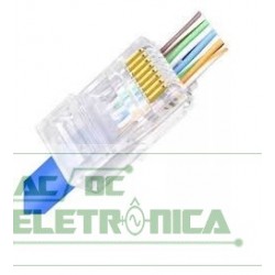 Conector RJ45 8x8 modular vazado