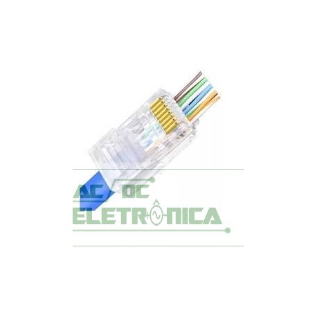 Conector RJ45 8x8 modular vazado