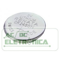 Bateria botão 3V CR2450N 200mAh lithium RENATA